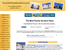 Tablet Screenshot of favoritefamilyvacations.com